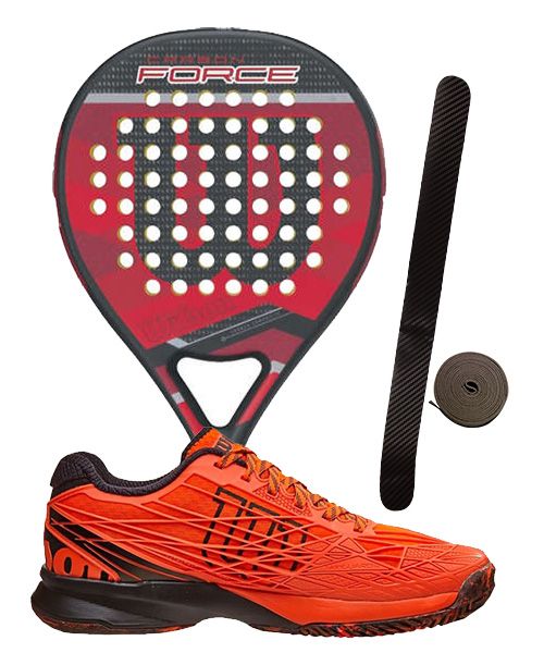 PACK WILSON CARBON FORCE PRO Y ZAP WILSON KAOS CLAY