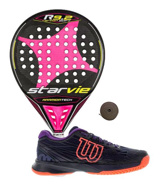 PACK STAR VIE R9.2 DRS MUJER Y ZAPATILLAS WILSON ASTRAL