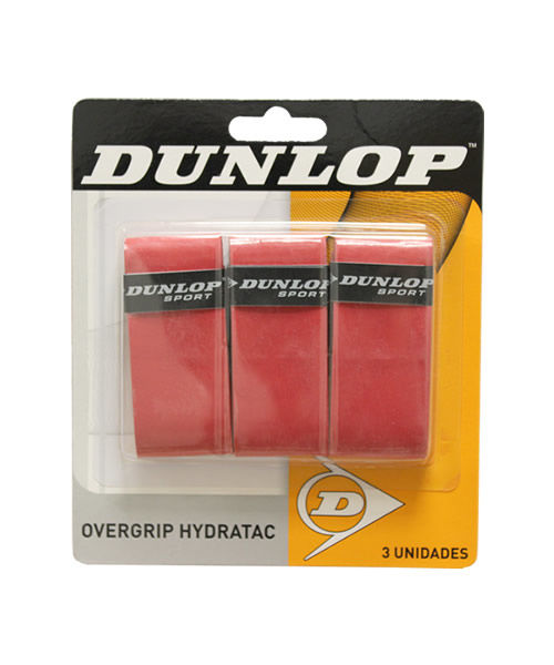 OVERGRIPS DUNLOP HYDRATAC 3 UNIDADES ROJO